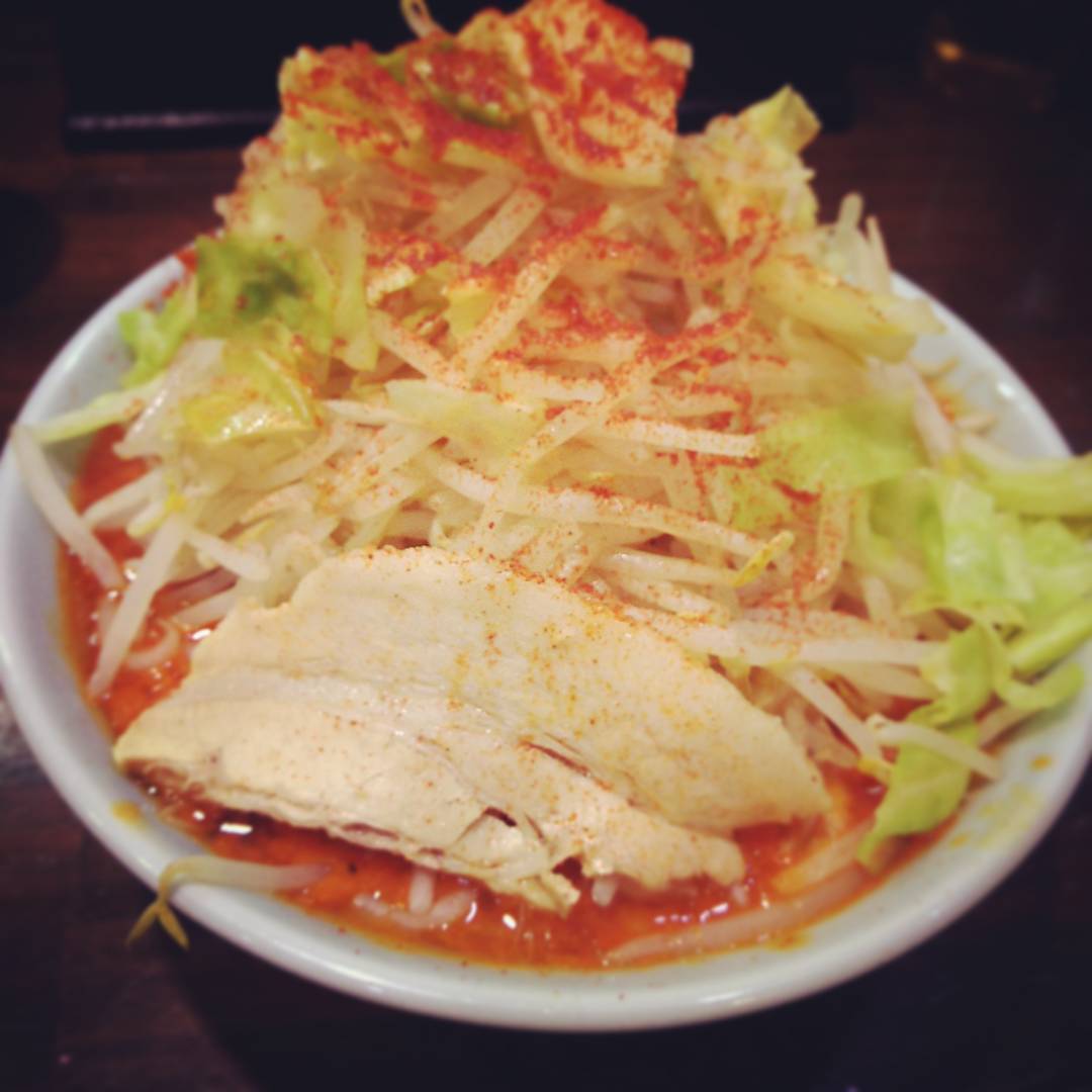 ファイヤー麺 5辛 野菜マシ辛揚げ