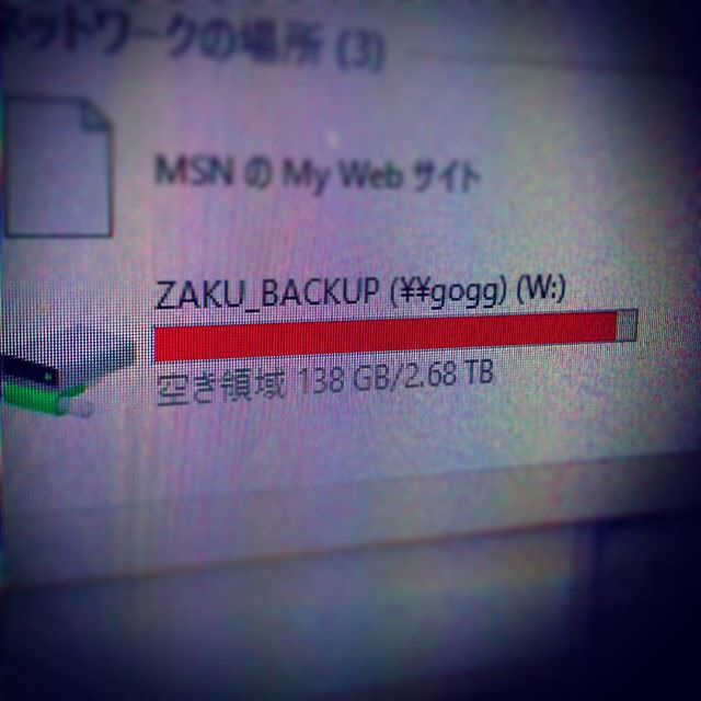 数年ぶりに仕事データをにバックアップ