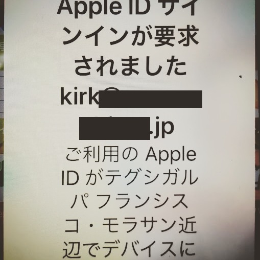家用のiPadを開いたら謎の警告